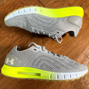 Under Armour HOVR Sonic Bluetooth running Shoe Womens Size 9.5 Grey Neon 3021588